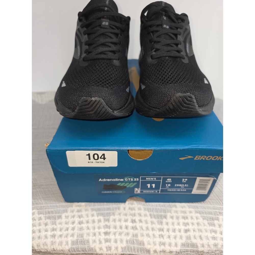 Brooks Adrenaline GTS 23 Mens Running Shoes Black Black 1103911D020 Size 11